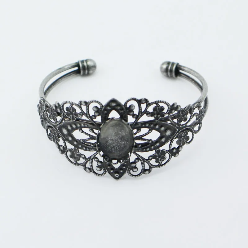Bangle Flower Vintage Bangle Trays Bezel Bracelet Base Supplie fit