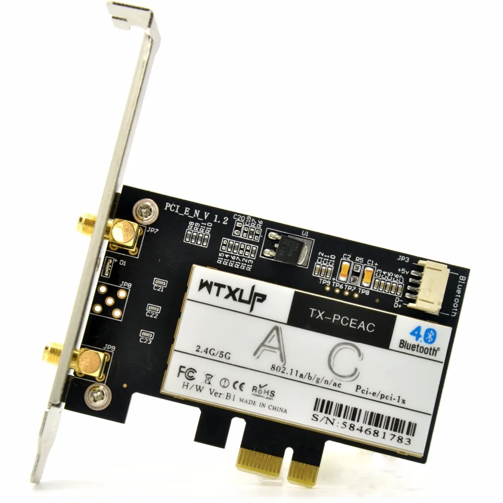 WTXUP беспроводной-AC 3160 802.11ac 433 Мбит/с Настольный PCI Express PCi-e WiFi адаптер WLAN карта+ Bluetooth 4,0 BT4.0 для Intel 3160ac