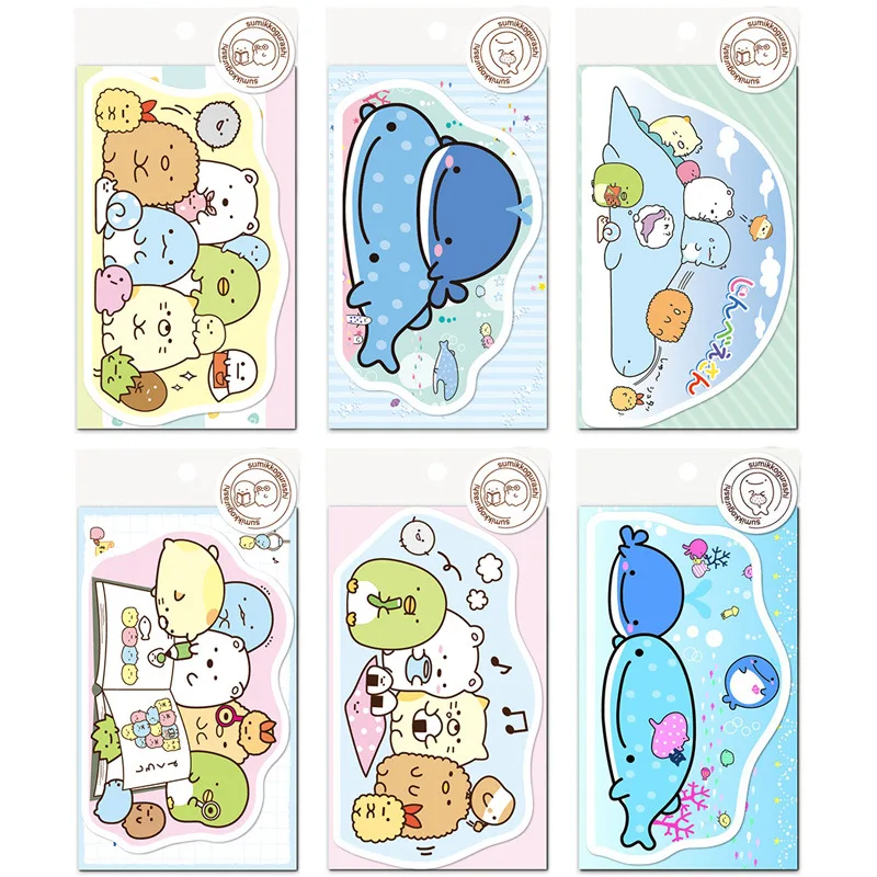 

50 Pages Sumikko Gurashi Whale Sticky Note Memo Pad School Office Supply Notepad Student Stationery