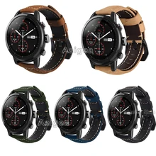 Fashion Leather Watch Band Strap for Xiaomi Huami Amazfit Strato Sports Watch 2 Classic Black Buckle Replacement wristband strap Fashion Leather Watch Band Strap for Xiaomi Huami Amazfit Strato Sports Watch 2 Classic Black Buckle Replacement wristband strap