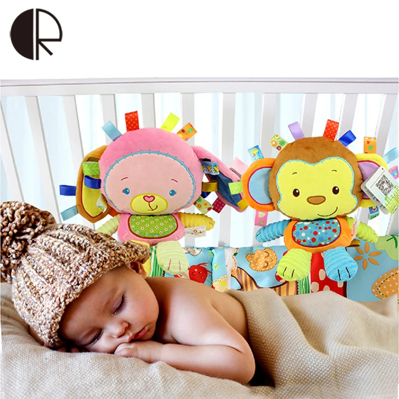 Drop Shipping 0 3 years Baby Toys Appease Plush Dolls With BB Rattles