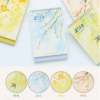 

1pcs watercolor style vertical creative desktop desk calendar calendar calendar schedule notebook Chinese wind desk calendar