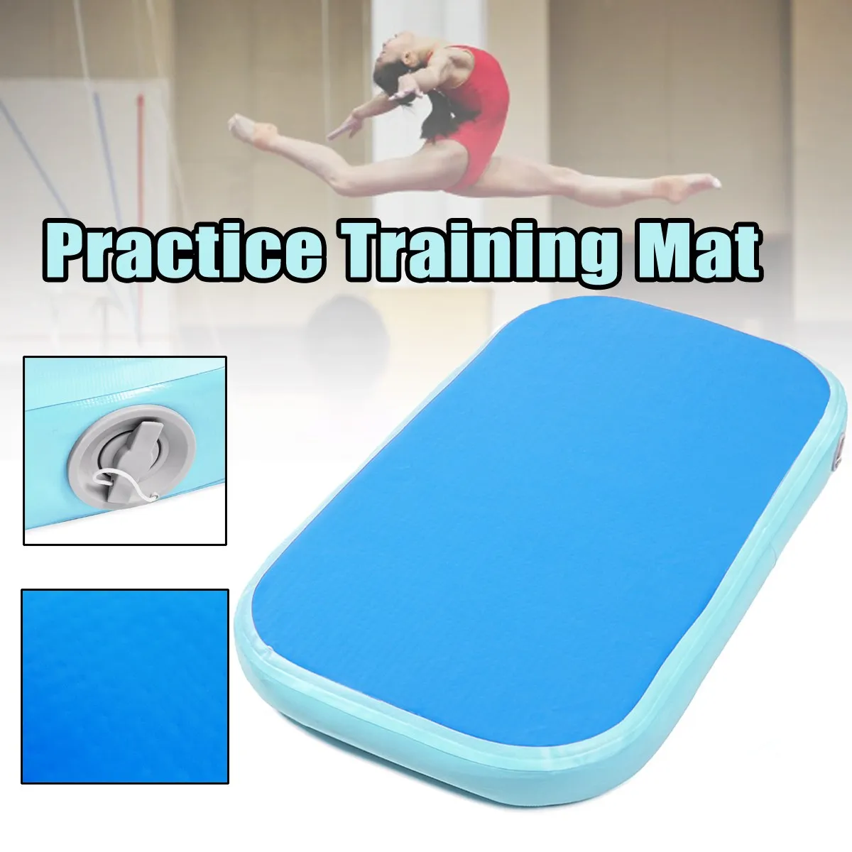 

100x60x10cm Air Tumbling Track Roller Home Training Inflatable Matfor Gymnastics Gym Exercise Mat Air Track Tumbling Mat