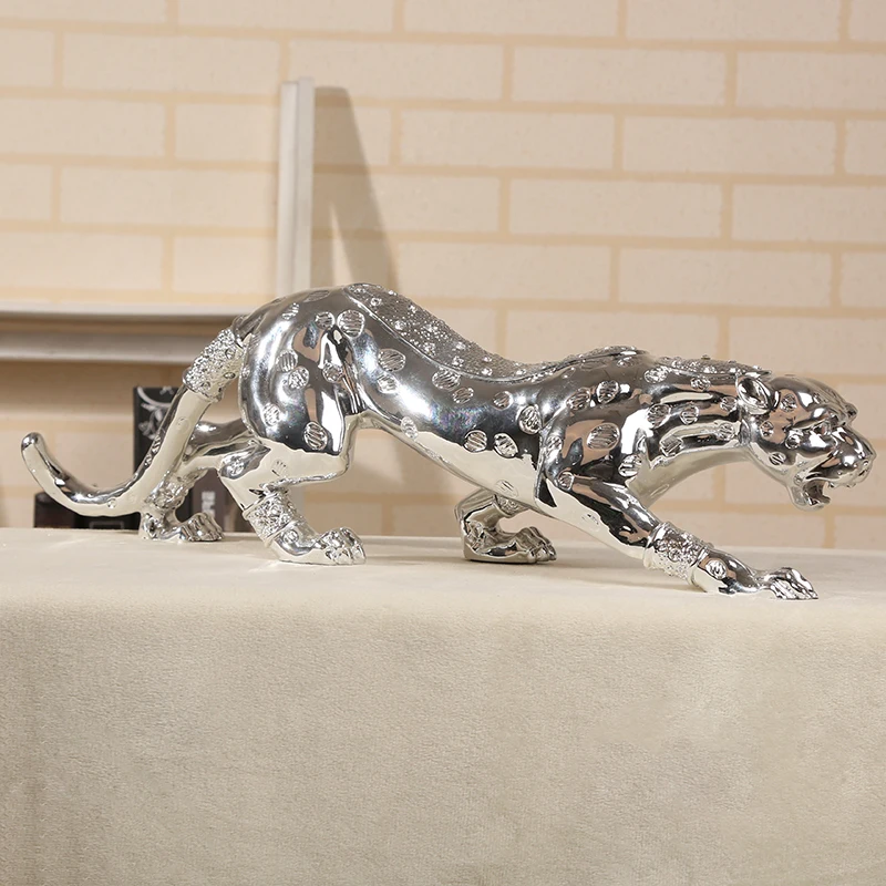 55 см Гепард скульптура гальванизированная смола статуя леопарда диких животных искусство и ремесло орнамент подарок для дома и офиса Декор