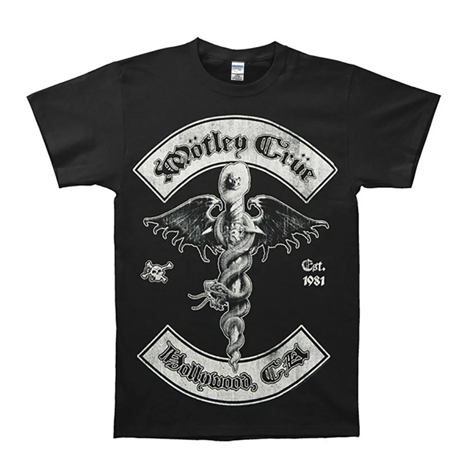 Печать футболки человек с коротким рукавом motley crue dr feelgood голливуд мужская черная