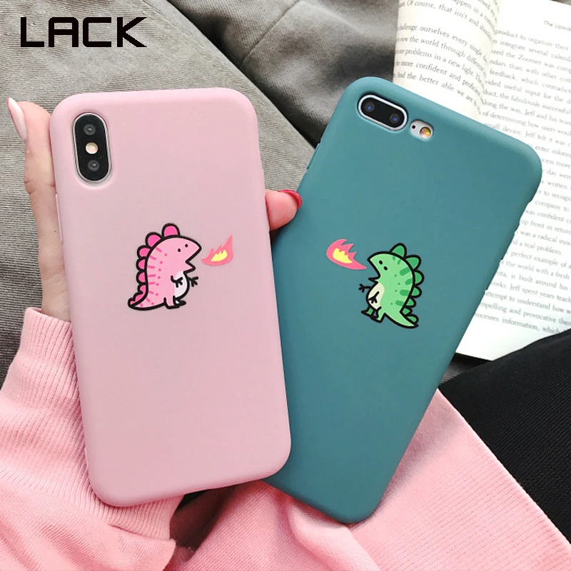 Чехол для телефона LACK с милым мультяшным парой огненным драконом iphone 8 Plus 6 6S 7 X