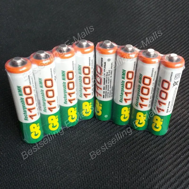 16pcs Original GP 1100 Battery 1.2V NI-MH Rechargeable Batteries AAA bateria pilha recarregavel bateria recarregavel