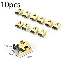 10 шт. мини-usb 8-контактный разъем Pcb разъем SMT разъем Сварочный Женский Разъем 8 P позолоченный разъем