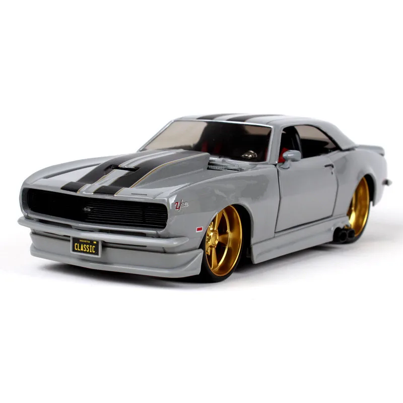 Высокое моделирование 1:24 1968 Chevrolet Camaro Z28 металлический сплав модель автомобиля, коллекция и подарок Ретро модель автомобиля украшения