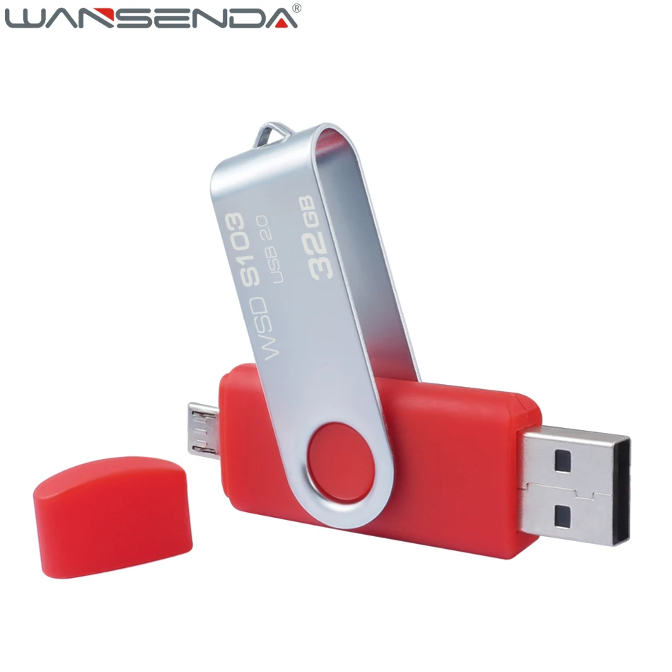 WANSENDA 128 ГБ 256 Гб OTG USB флеш-накопитель смартфон OTG накопитель 8 ГБ 16 ГБ 32 ГБ 64 Гб высокоскоростная USB карта памяти флешка