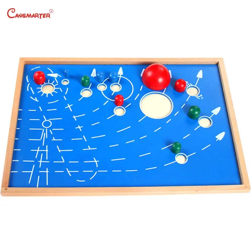  Astral Map With Box Montessori Toys Board Teaching Aids Wooden Kindergarten Games Toys Educational  - 32988639259