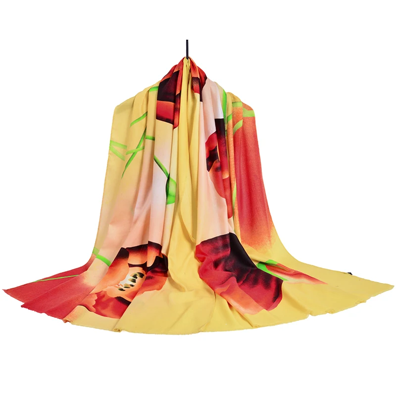 Шарф женский 2017 модный бренд горячая распродажа одежда аксессуары цветок Зимний