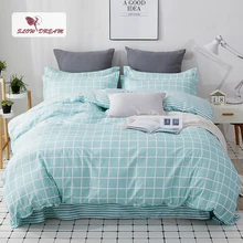 SlowDream Nordic Bedding Set Double Queen Duvet Cover Bedspread Grid Bed Cover Set Bed Linens Euro Set Bed Sheet 150/180 Set SlowDream Nordic Bedding Set Double Queen Duvet Cover Bedspread Grid Bed Cover Set Bed Linens Euro Set Bed Sheet 150/180 Set
