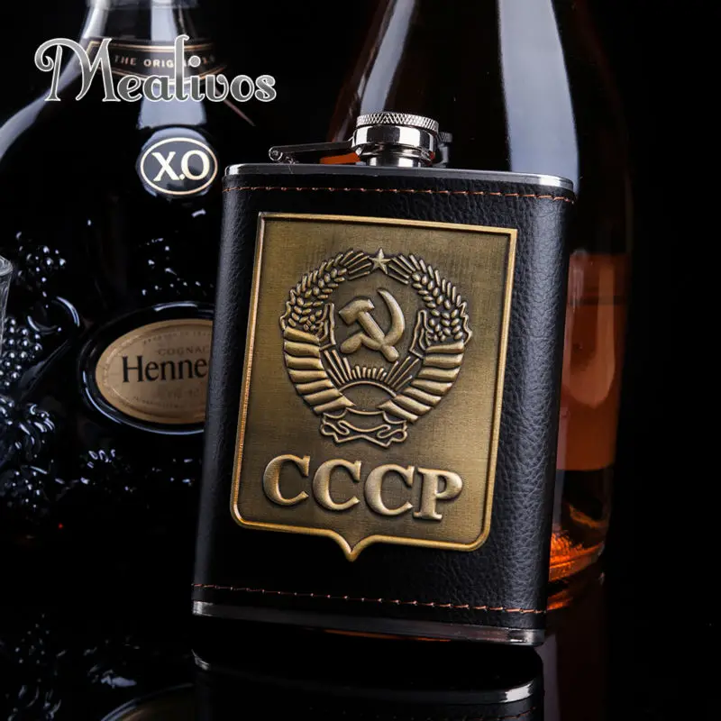 Mealivos fashion CCCP 8 oz 304 фляжка из нержавеющей стали посуда для напитков алкоголь ликер
