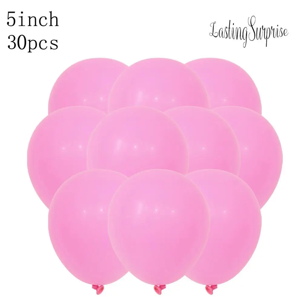 30pc 5inch pink Свадебные украшения Лето Гавайи вечерние принадлежности для декора Пальмовые Листья Гавайские вечерние джунгли пляж Фламинго воздушный шар в форме ананаса Decora - Цвет: 30pc 5inch pink