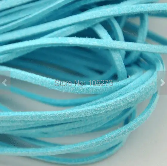 

New Arriver 10 Meters Of Drift Blue Faux Leather Ribbon Cords String - 2.5mm
