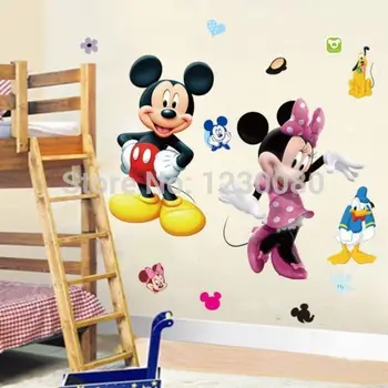 Cartoon Mickey Minnie Wall Area 8