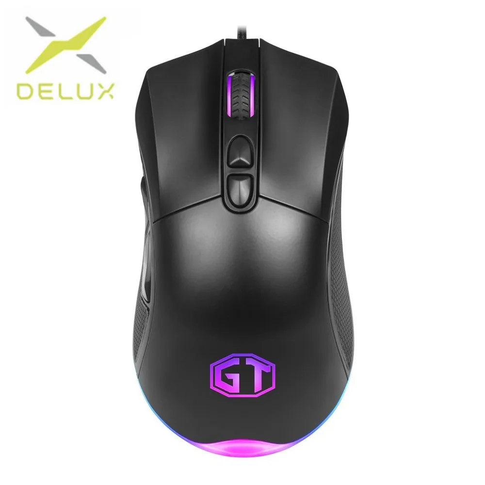 

Delux M626 Gaming Mouse Wired Mouse 5000DPI 6600 FPS USB Wired 7 Buttons Mice LED RGB Light For Game PC Laptop Office