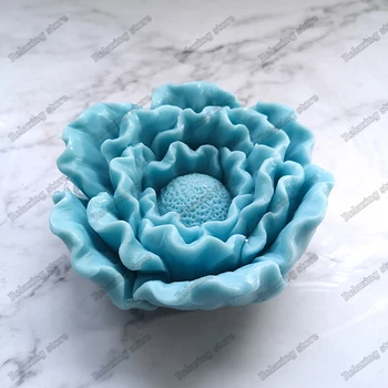 

Big Size Flower Silicone Cake Mold 3D Peony Gypsum Plaster Clay Craft Mould For Home Decor Candle Soap Molds