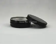 60g 60ml Black Aluminum Jar, Cosmetic Empty Tin Container, Cream Box, Packing Containers, 50pcs/lot