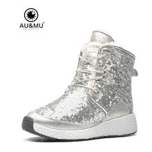 

2018 AUMU Australia Women Fashion Bling Short Sparkles Winter Snow Boots NY086