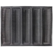 Free shipping 13.4X18.1 silicone perforated Baking Forms 4 channels Sub roll bread baking tray woven glass fabric bread mold bread baking