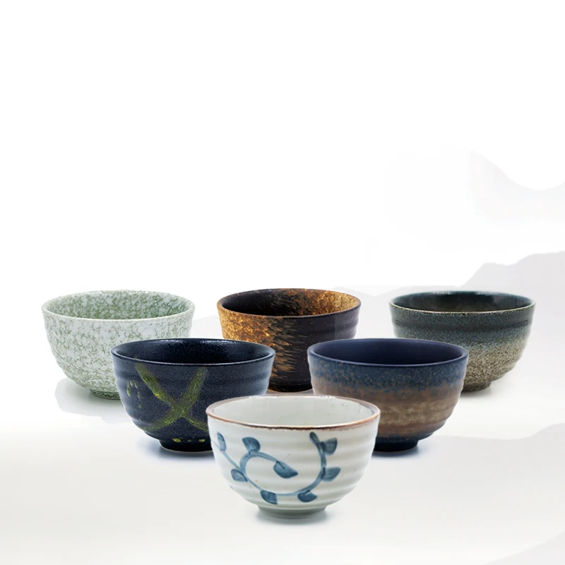 

550ml Japan Coarse Pottery Matcha Bowl Green Tea Maker Cup Glaze Teacup Kung Fu Tea Set Master Cup Creative Vintage Home Decor