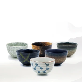 

550ml Japan Coarse Pottery Matcha Bowl Green Tea Maker Cup Glaze Teacup Kung Fu Tea Set Master Cup Creative Vintage Home Decor