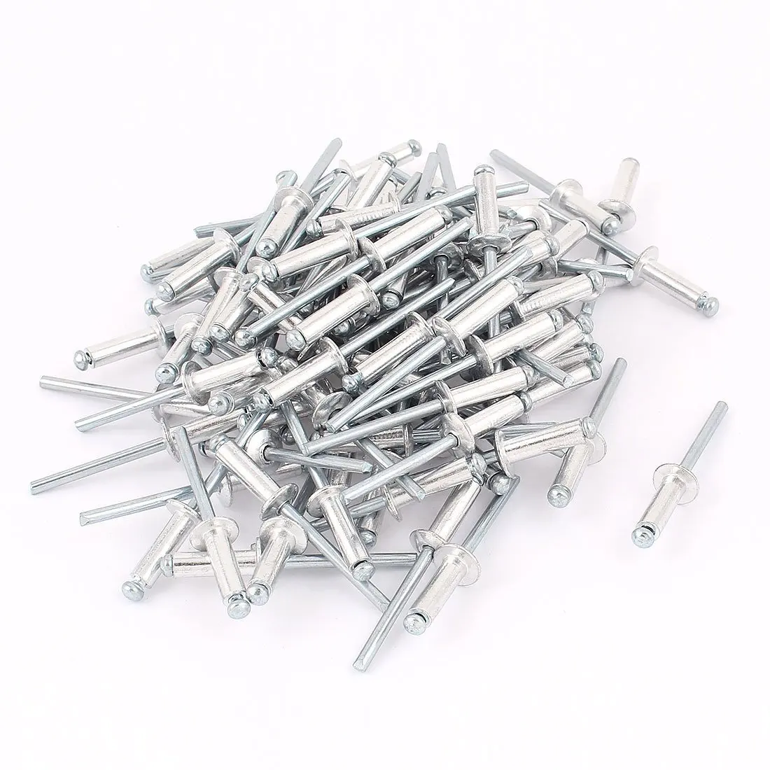 

100Pcs 4.8mm 3/16" Aluminium Large Flange Open End Blind Pop Rivet