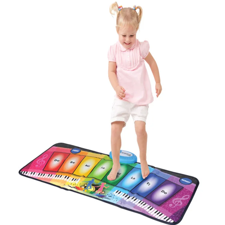 

Children's Rainbow Music Piano Carpet Prairie Foot Steps Playing Tape Musical Instrument Electronic Keyboard Dance Mat