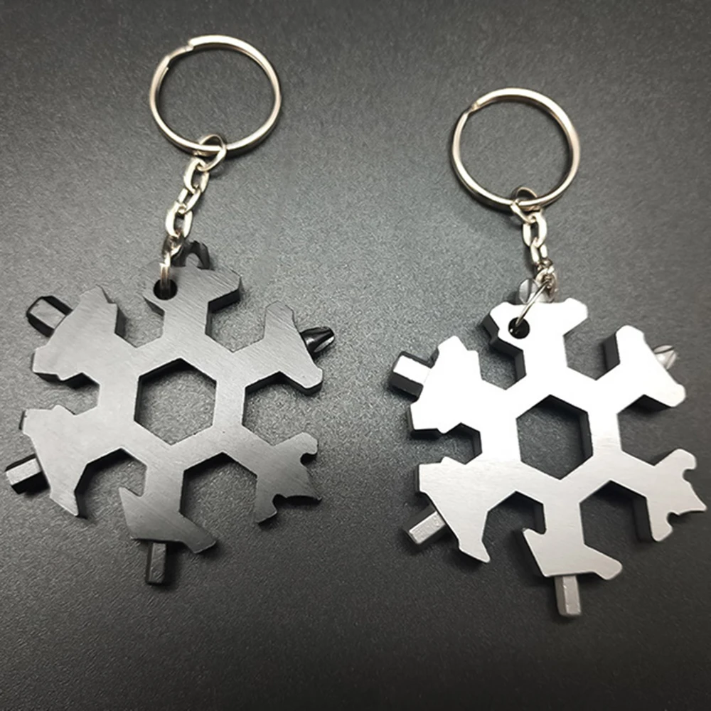 мультитул брелок снежинка. новогодний брелок снежинка. геншин брелок снежинка. брелок снежинка. многофункциональный инструмент брелок снежинка.