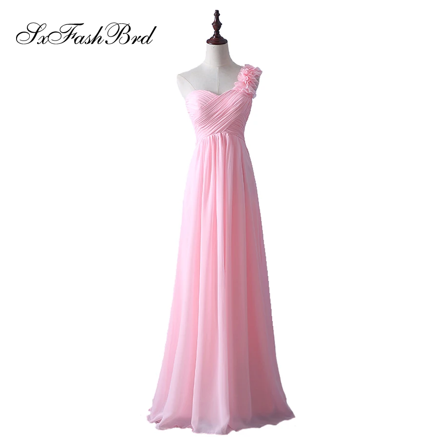 Vestido Noite на одно плечо с оборкой с цветочной линией Длинные свадебные платья для невесты