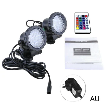 

2pcs 12V LED Underwater Colorful Spotlight Lamp 7 Colors Changing Waterproof Spot Light for Garden Fountain Fish Tank Pool Pond