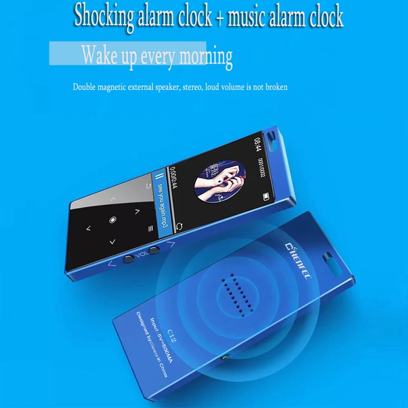 Bluetooth4.2 mp4 Player com Speaker 16GB Metal Corpo de Toque Chave hifi Lossless Leitor de Música com rádio FM