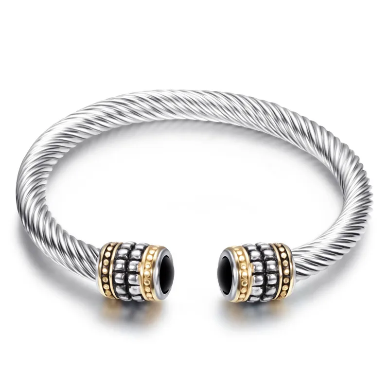 Браслет Mostyle, многослойный витой кабель, проволочный браслет, винтажные модные браслеты, Уникальный дизайнерский бренд, Рождественский Браслет-манжета - Окраска металла: 82846