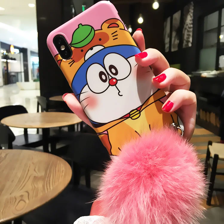 Милый чехол для iPhone XR мягкая задняя крышка Catoon Doraemon XS max X 8 plus 7 p 6 S 6Sp телефона +
