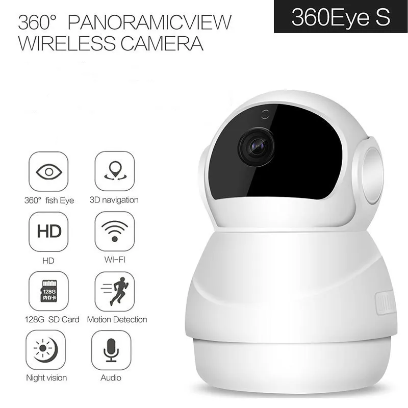 

1080P IP Camera 360 Degree Panoramic Wifi Fisheye Night Vision Two Way Audio Surveillance Camera Baby Monitor HD CCTV Camera