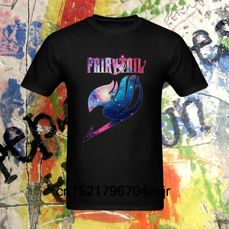 Для мужчин футболка для Fairy Tail Аниме короткий рукав Футболка Лето Мода шею Дизайн