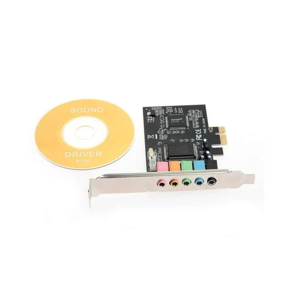 

PCI-E PCI Express 6 Channel 5.1 CMI8738 Audio Sound Card PC Computer Compatible For Windows Ordinary Sound Card Extension Card