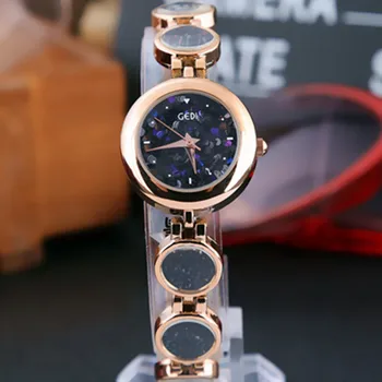 

Fashion Ladies Watch Compact Waterproof Rose Gold Watch Rhinestone Elegant Watches Quartz Watch Luxury Women for Gift