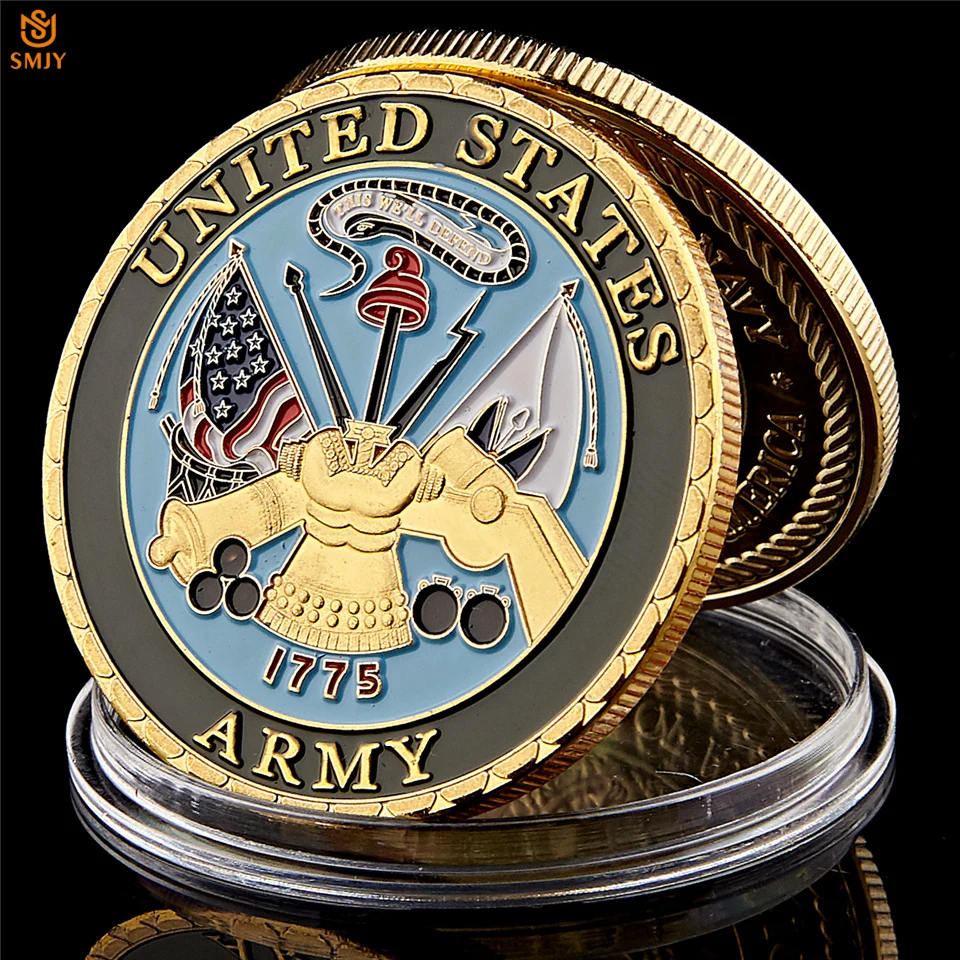 1775 департаментом США в военно-морское армейское золотой цвет покрытия Новинка торжественное на военную тематику коллекция монет и подарки
