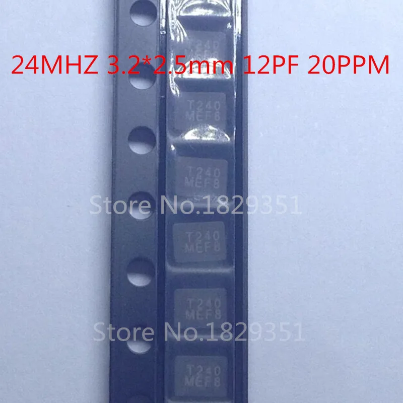 Оригинал 5 шт./лот 3225 24 МГц 3 2*2 мм 12PF 20PPM IC C1... | Электронные компоненты и