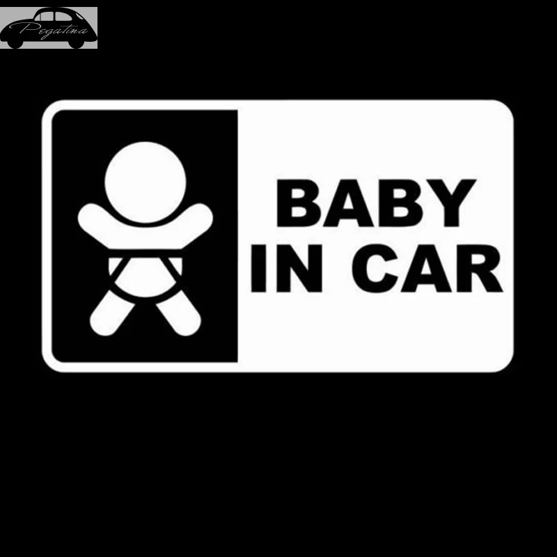 Pegatina Baby In Car Waving Baby on Board Safety Sign Cute Car Decal Vinyl Sticker