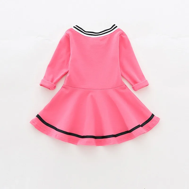 Детское Хлопковое платье с длинным рукавом V образным вырезом|baby girl dress|baby dresses