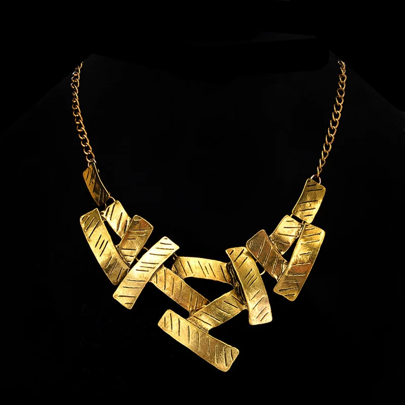 

indian jewelry Gold Statement Necklaces & Pendants for Women Collier Femme Vintage Necklace Collares Jewelry Bijoux