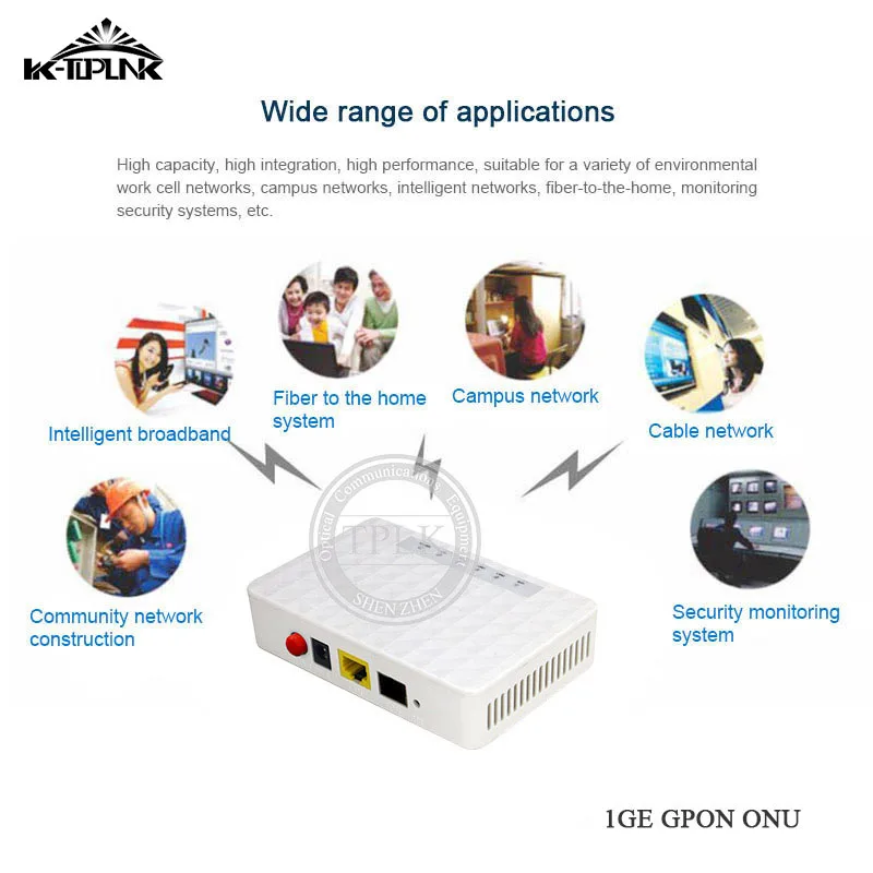 cheapest price 5pcs 1G GPON ONU ONT with 1GE port English version compatible hua wei ZTE fiberhome OLT can be customized LOGO