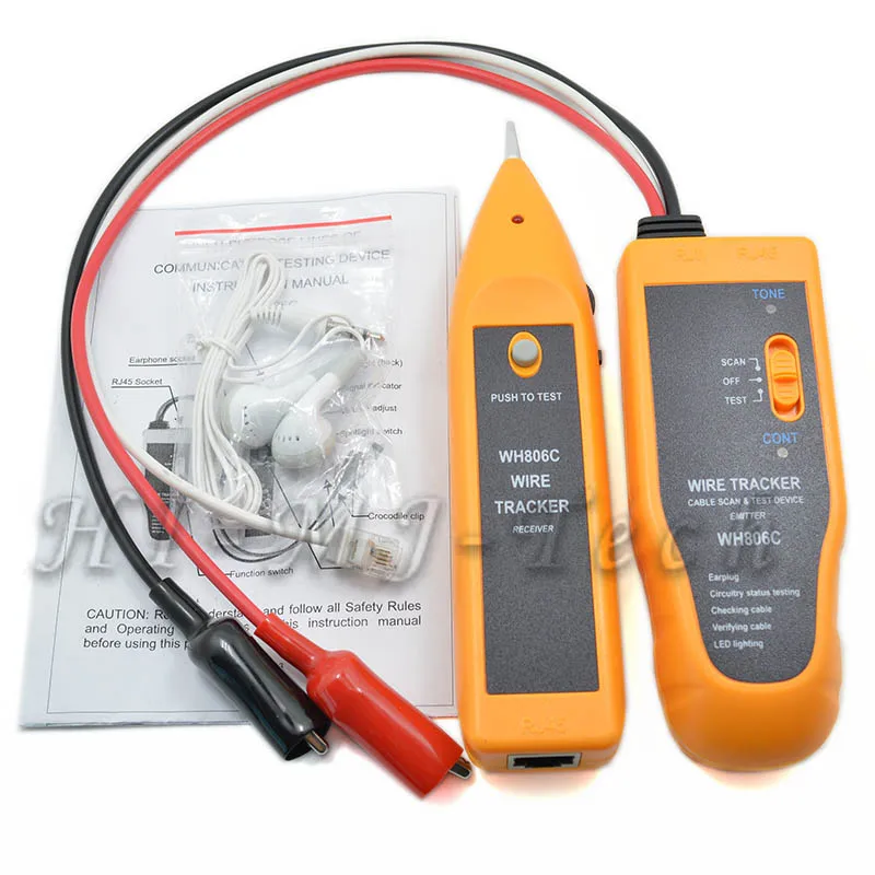 

2018 Original WH806C LAN Network Cable Tester for UTP STP Cat5 Cat5E Cat6 RJ45 RJ11 Telephone Wire Tracker Diagnose Tone Tracer