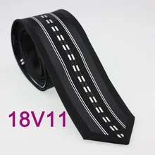 YIBEI coahella Ties тонкий черный галстук, окаймленный белой сломанной линией, вертикальный полосатый тонкий галстук, красивые мужские галстуки 6 см на шею