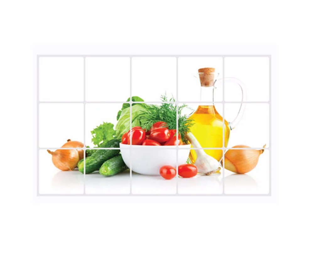 Kitchen Oilproof Wall Stickers Removable Fruit Wall Stickers Art Decor Home Decal Wallpaper Kitchen Oilproof Mural Dropship #YL