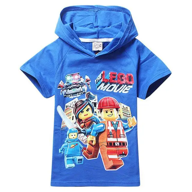 lego movie 3 10Yrs Kids baby clothes Boys T Shirts Kids Lego Children